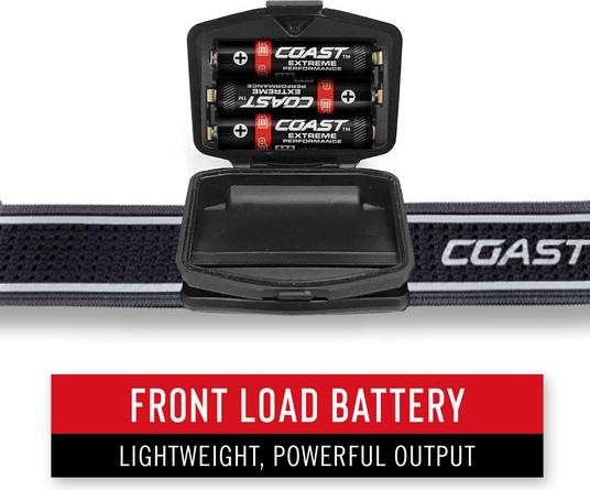 Actual product image Coast FL75R rechargeable headlamp 1000 lumen - in hanging box (530 lm)