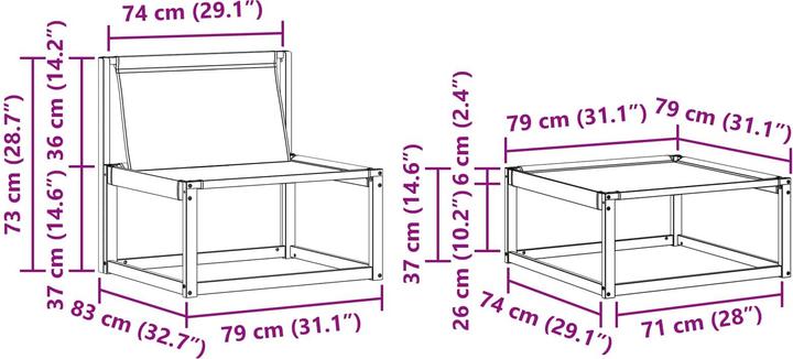 Produktbild vidaXL Outdoor-Sofa