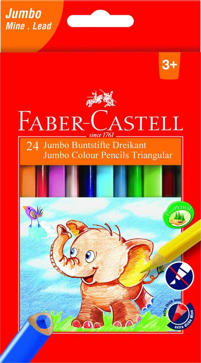 Actual product image Faber-Castell JUMBO - Coloured pencils (Multicoloured, 24 x)
