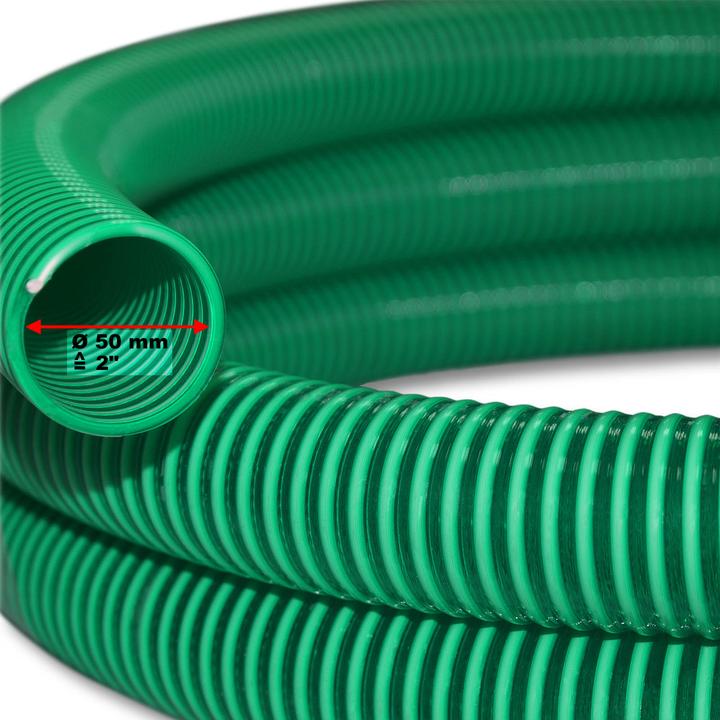 Produktbild Wiltec 10m Saugschlauch Druckschlauch in 50mm (2") flexibel Spiralschlauch (10 m, 50 mm)