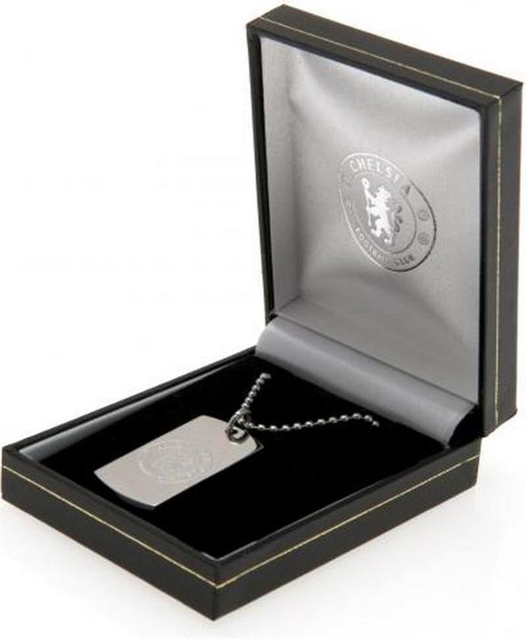 Produktbild Chelsea FC Graviert Erkennungsmarke Und Kette Sterling Silber (100% Sterling Silber)