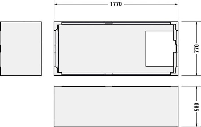 Image du produit Duravit Baignoire D-NEO version encastrée 1 RS 1800x800mm blanc (190 l, 180 cm, 80 cm)