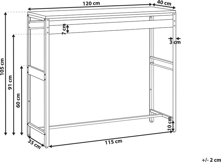 Actual product image Beliani Maenza (120 x 40 x 105 cm)