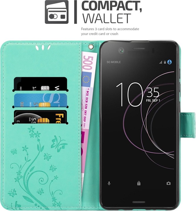 Immagine prodotto Cadorabo Custodia a libro floreale per Sony Xperia XZ1 COMPACT (Sony Xperia XZ1 Compact)