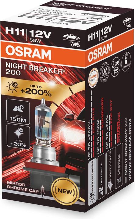 Image du produit Osram Night Breaker 200 H11 (H11)