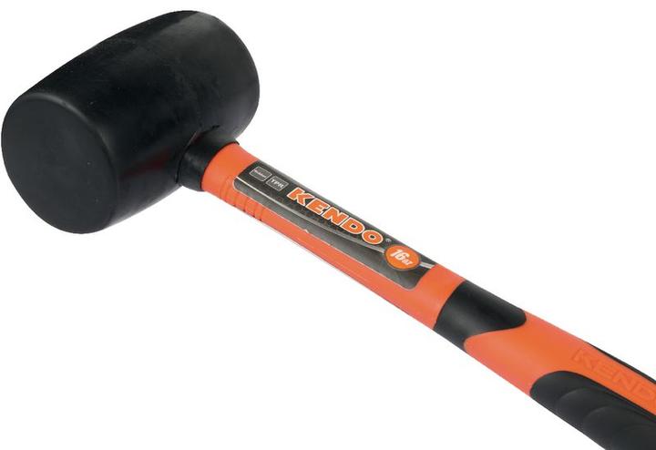 Actual product image Kendo Rubber mallet with fibreglass handle (450 g)