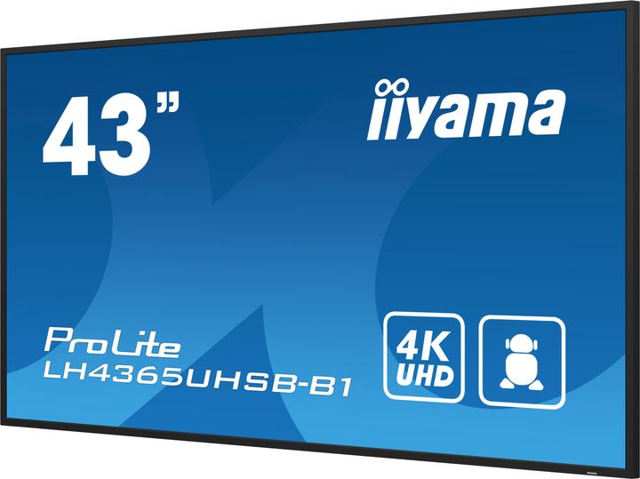 Image du produit iiyama 43" 3840x2160, UHD IPS panel, Haze 1%, 8 (3840 x 2160 pixels, 42.50")