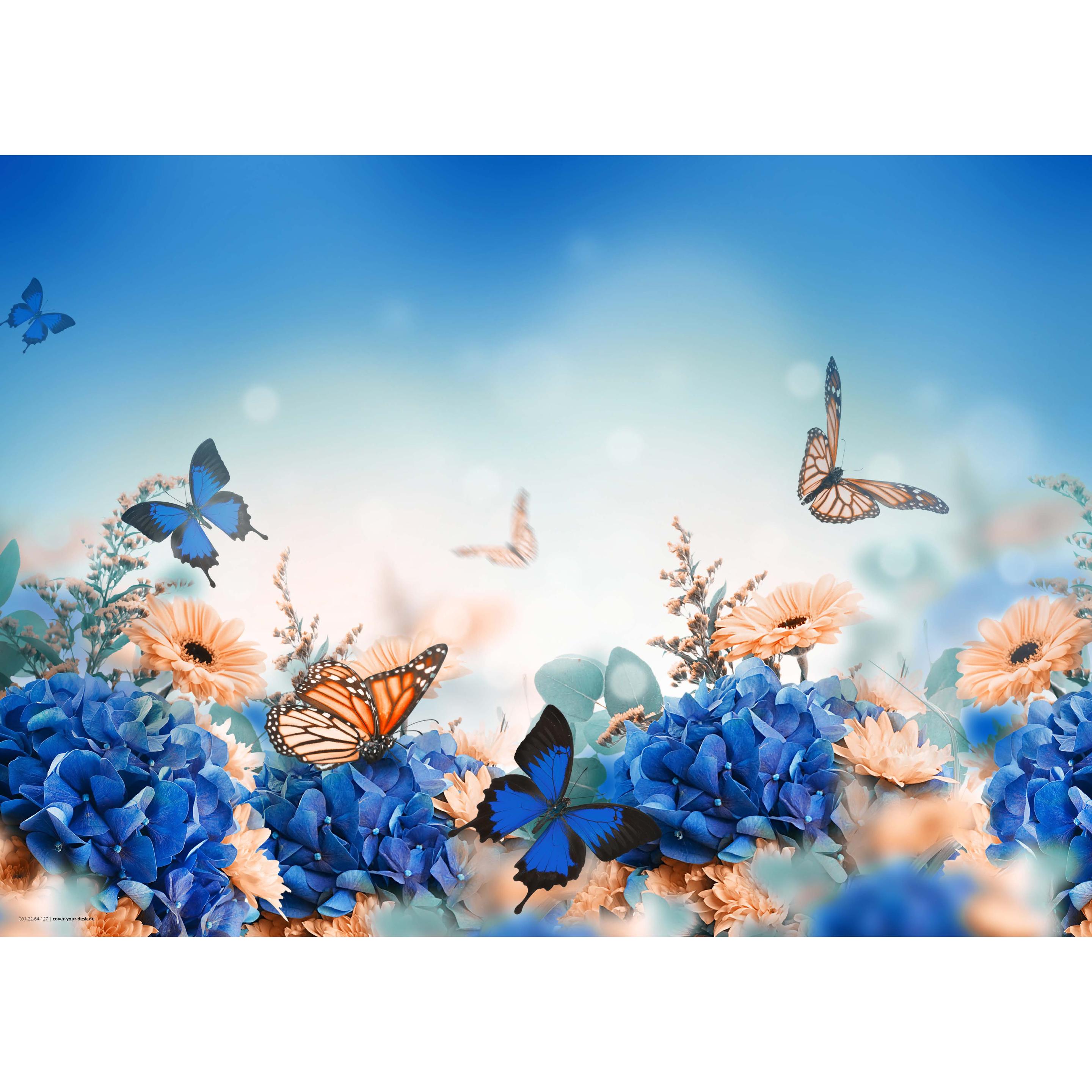 CoverYourDesk, Unterlage, Schreibtischunterlage Frühlingswiese mit Schmetterling