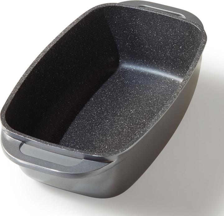 Produktbild Stoneline Bräter 40 x 22 cm mit Deckel, Backofen und Induktion geeignet, Antihaftbeschichtung, grau (Aluminiumguss)