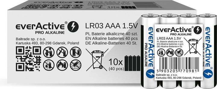 Actual product image Everactive Alkaline batteries AAA LR03 Pro 4 pcs - Battery (4 pcs., AAA, 1250 mAh)