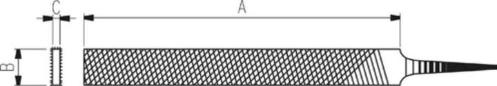 Actual product image Dick Precision pin files 150 mm cut 1 narrow (150 mm)