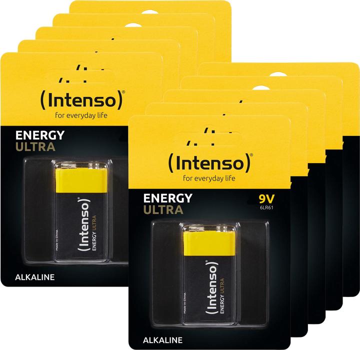 Productafbeelding Intenso Energy Ultra 9V 6LR61 E-blok blisterverpakking 10 stuks (10 Pcs., 9V Block, 560 mAh)