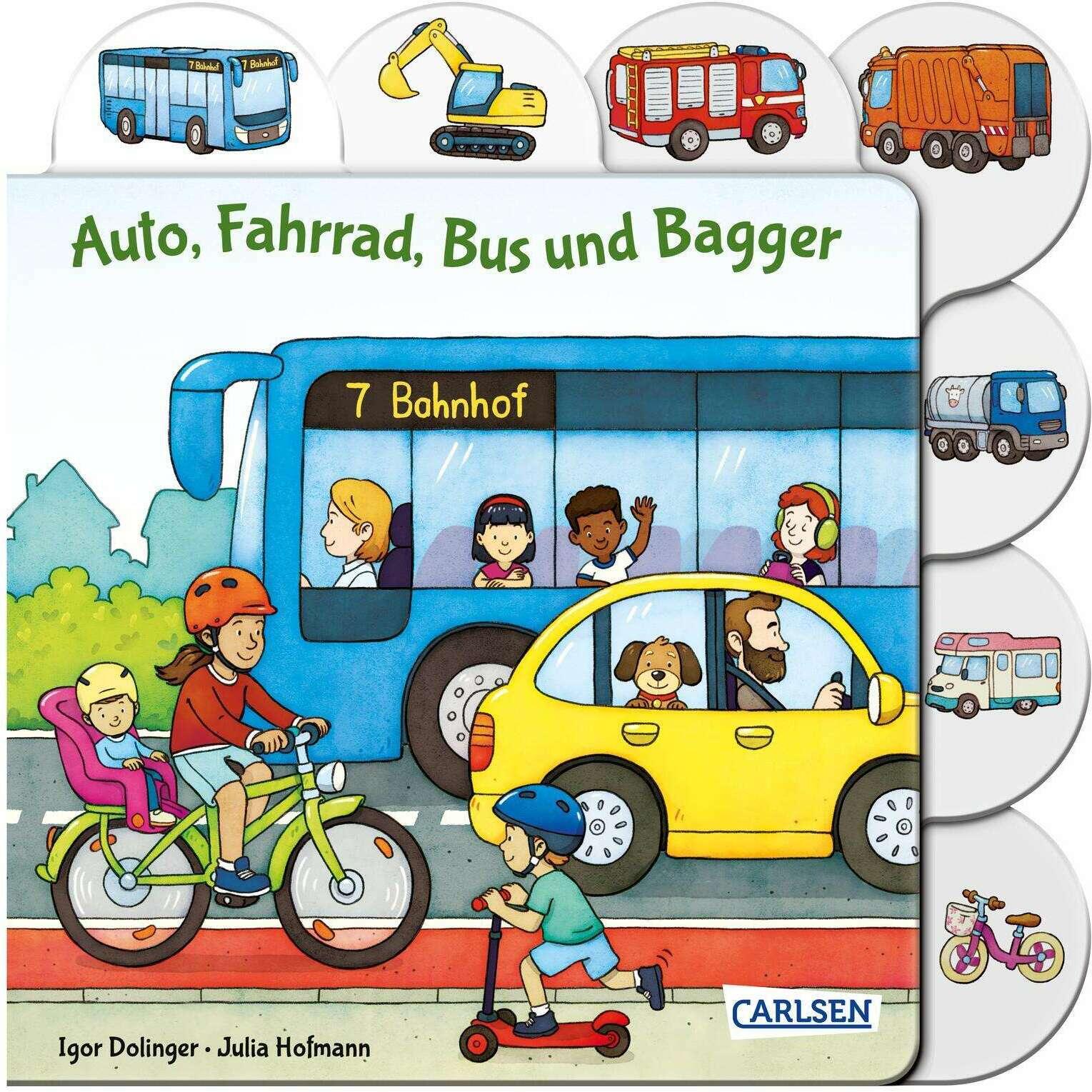 Auto, Fahrrad, Bus und Bagger, Kinderbücher von Igor Dolinger