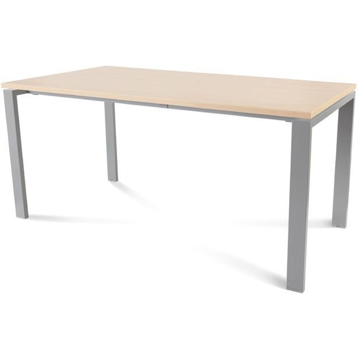 Rocada, Schreibtisch, Schreibtisch Total BxTxH 160x80x73cm Gestell grau Platte Melamin buche (160 x 80 x 73 cm)