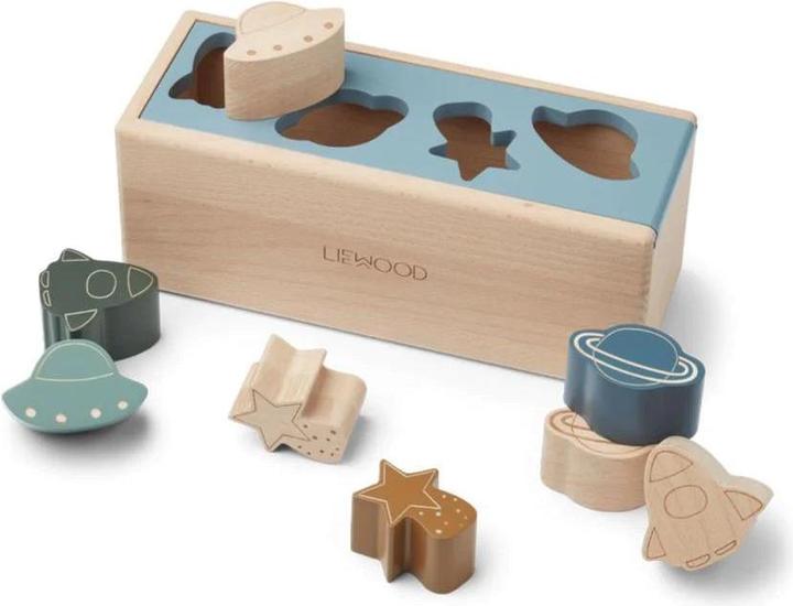 Liewood Wooden moulding game Midas Space Blue Fog Multi Mix