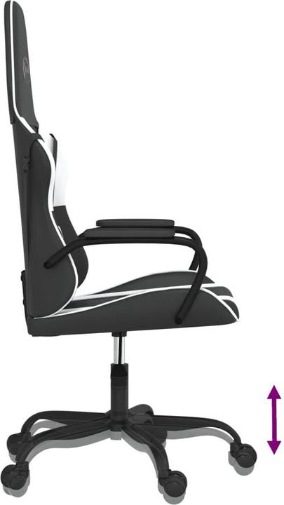 Image du produit vidaXL Gaming-Stuhl mit Massagefunktion Schwarz und Weiss