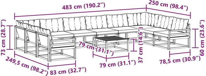 Produktbild vidaXL Outdoor-Sofagarnitur