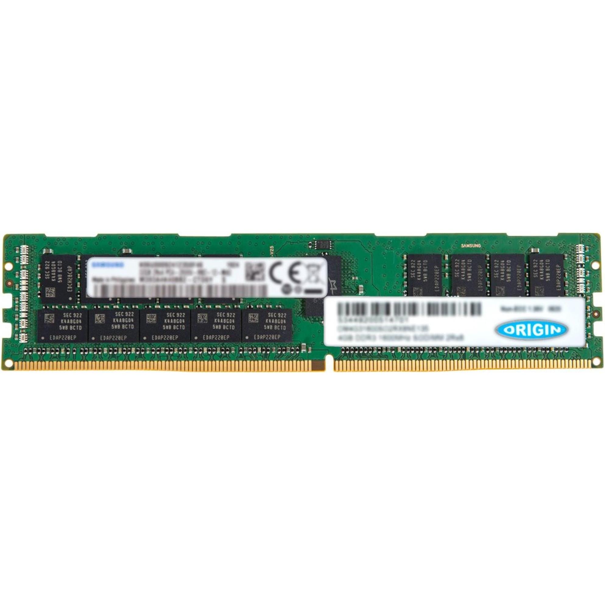 Origin Storage 64GB DDR4 3200MHz RDIMM 2Rx4 ECC 1.2V, 64 GB, 1 x 64 GB, DDR4, 3200 MHz, 288-pin DIMM (1 x 64GB, 3200 MHz...