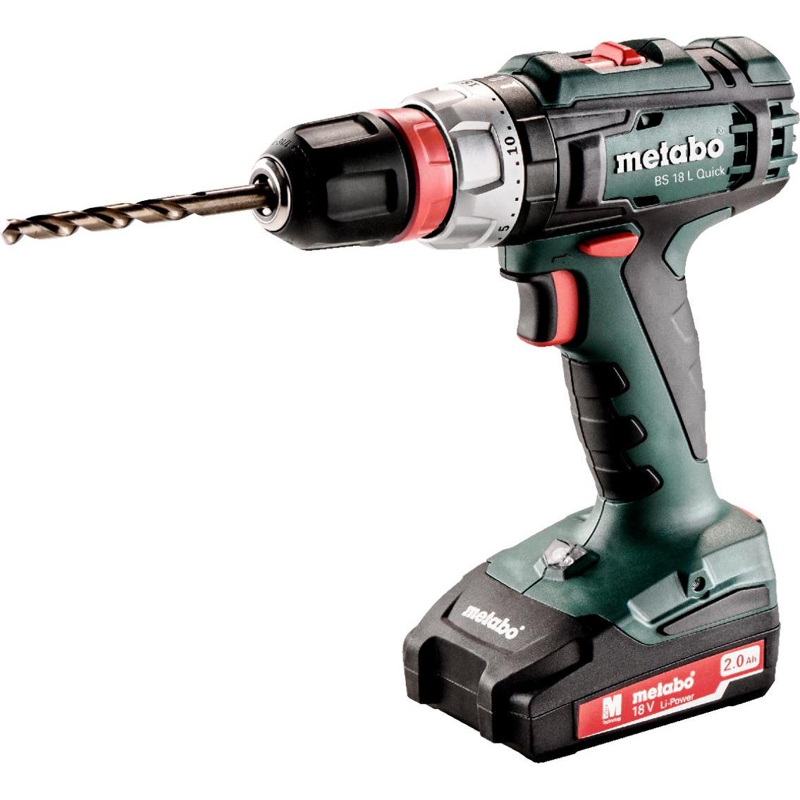 Metabo, Bohrmaschine + Akkuschrauber, BS 18 L Quick Akku-Bohrschraub (Akkubetrieb)