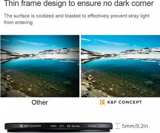 Produktbild K&F Concept Nano-C HMC CPL Zirkularpolarisationsfilter – 67 mm (67 mm, Polarisationsfilter)