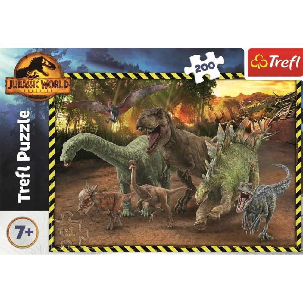 Thumbnail - Trefl Puzzle 200 pieces St. Dinosaurs from the Jurassic Park (200 Teile)