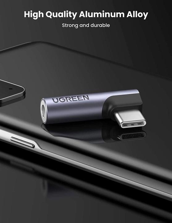 Produktbild Ugreen Winkelstecker (USB Typ C, 3.5mm Buchse)