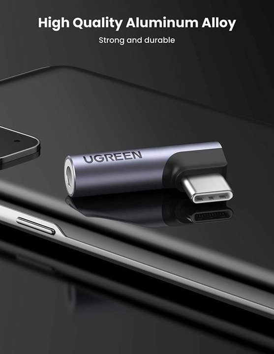 Produktbild Ugreen Winkelstecker (USB Typ C, 3.5mm Buchse)