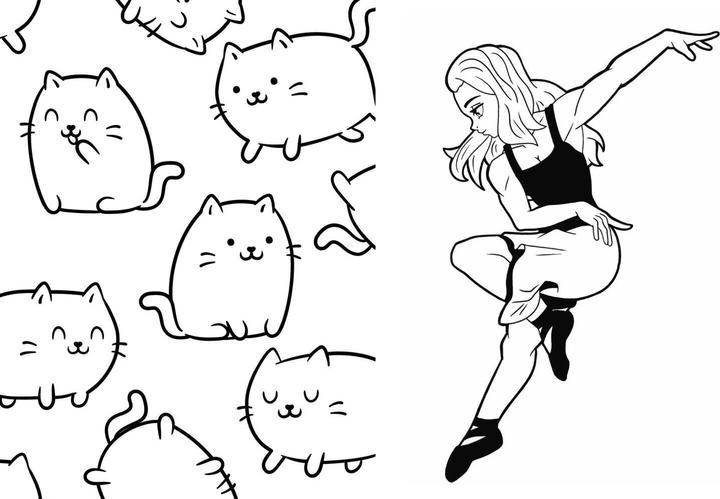 Image du produit Livre de coloriage manga extra épais avec des autocollants pour être créatif et se détendre pour