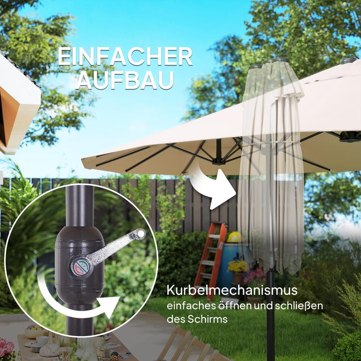 Produktbild Outsunny Marktschirm mit Handkurbel (2.65 m)
