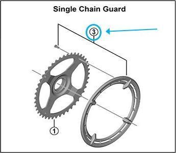 Image du produit Shimano Protège-pantalon CR-ET600 44 dents simple, vis incluses