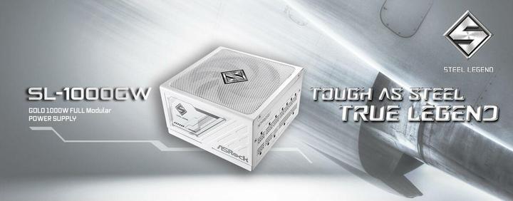 Produktbild AsRock Steel Legend Netzteil 1000W 80+ Gold White (1000 W)