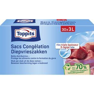Toppits Gefrierbeutel 3 Liter 30 Stück, Lebensmittelverpackung