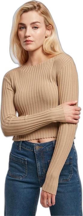 Produktbild Urban Classics Ladies Short Rib Knit Twisted Back Sweater - 21165 (L)