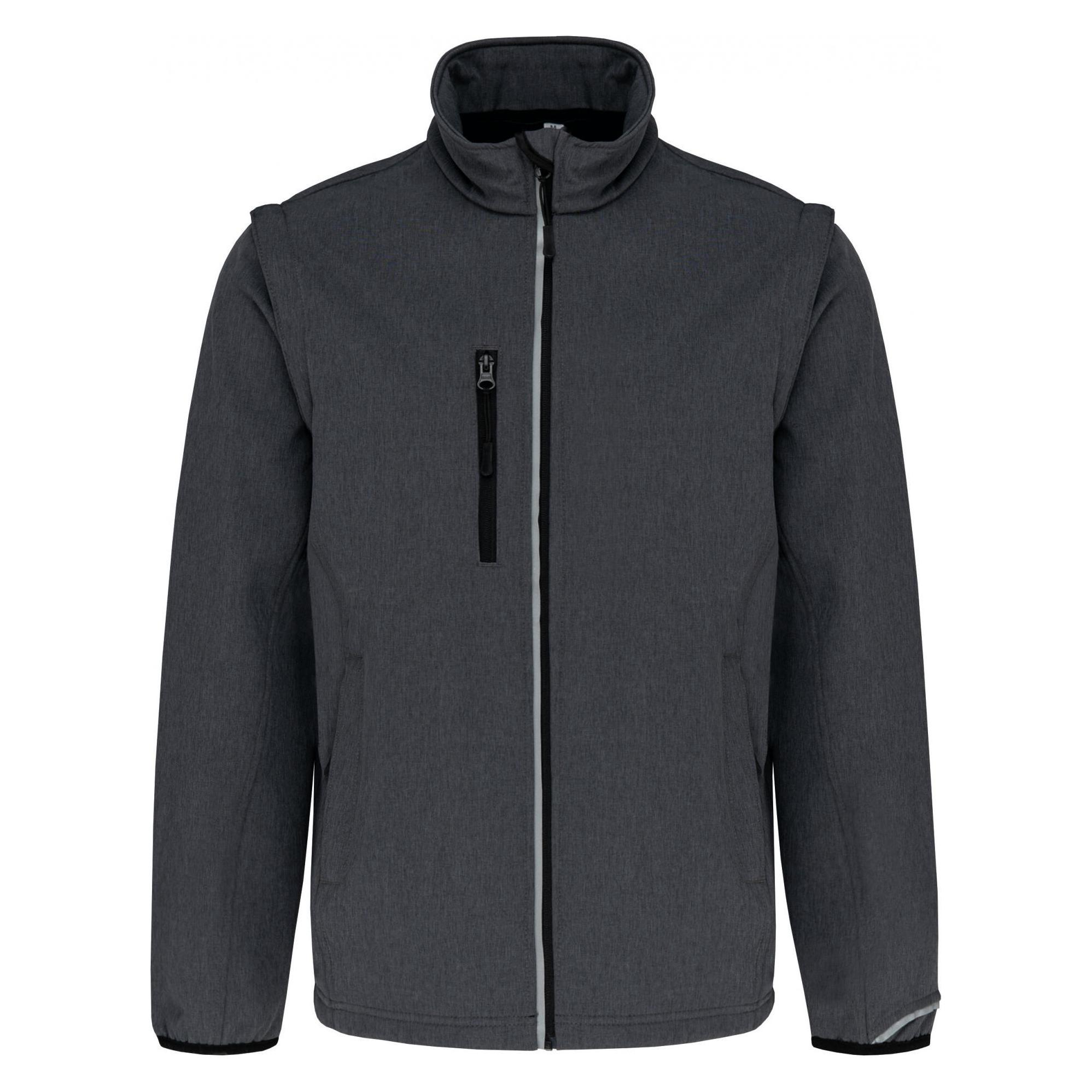 Proact, Unisex, Regenjacken, Regenjacke Mit Abnehmbaren ärmeln, Grau, (3XL)