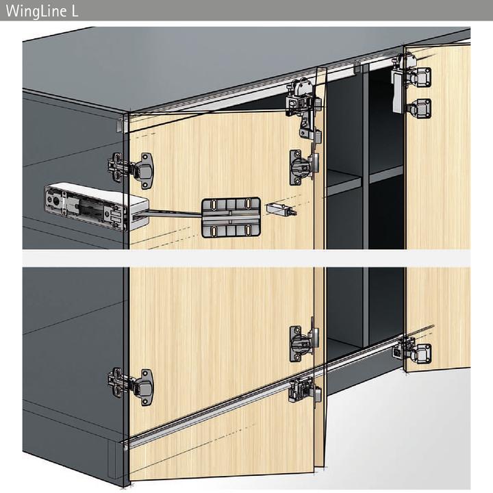 Actual product image Hettich Profilset WingLine L Lauf- /Führungsprofil 1200 mm