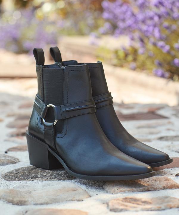 Image du produit Joe Browns Western Black Leather Ankle Boots (39)