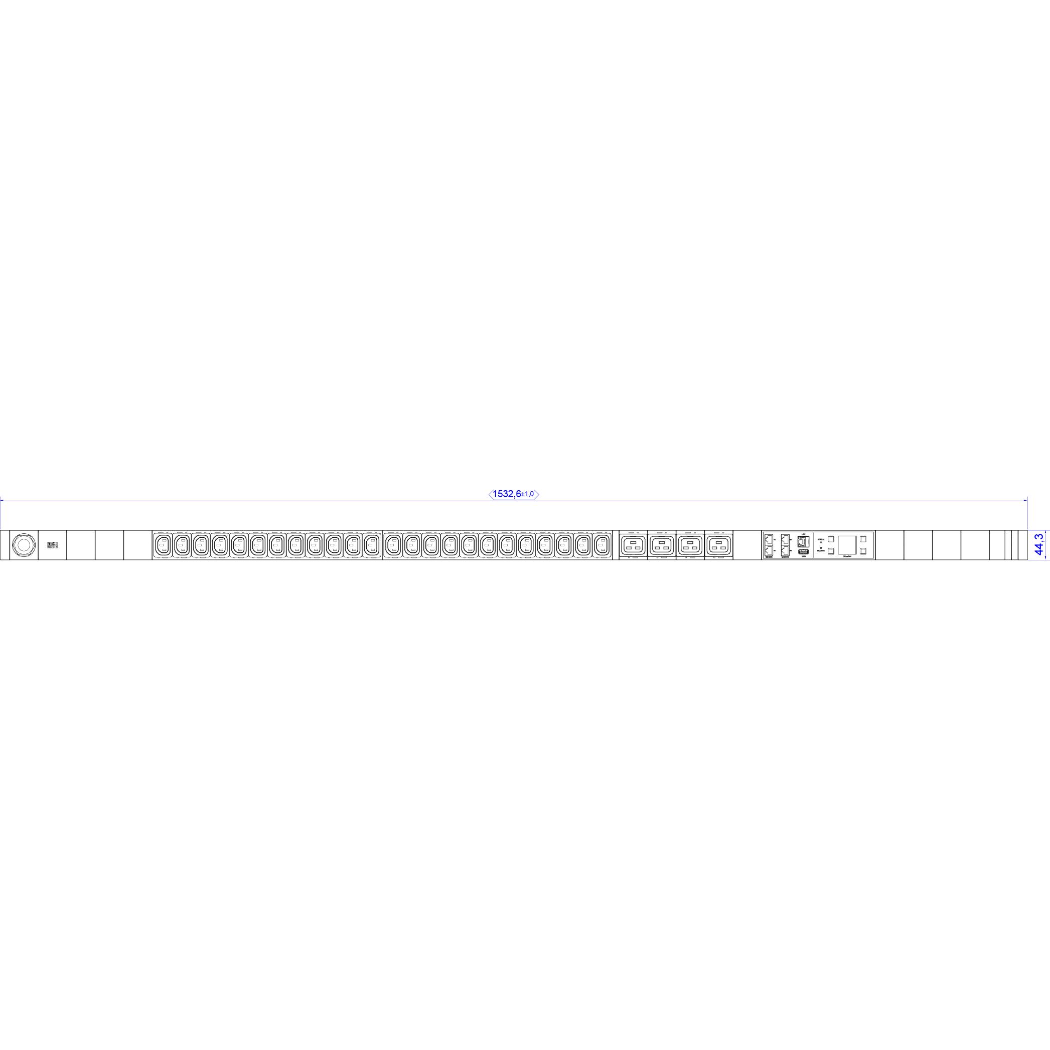 Bachmann BlueNet BN3000 Steckdosenleiste 24xC13, 4xC19 (802.3041), USV Zubehör