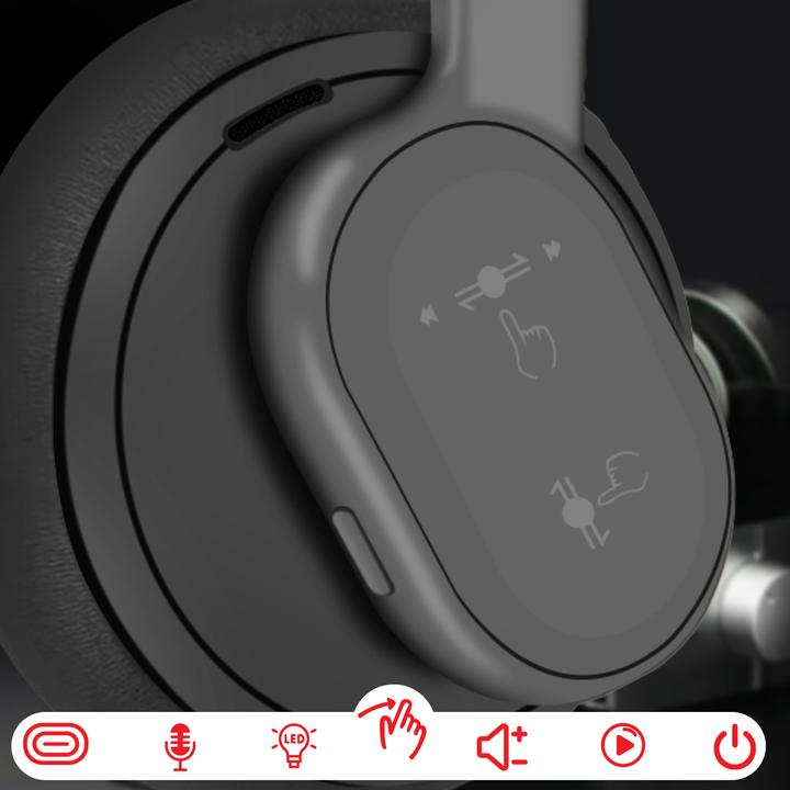Immagine prodotto Forcell Cuffie Bluetooth Touch Beat (ANC, 30 h, Senza fili)