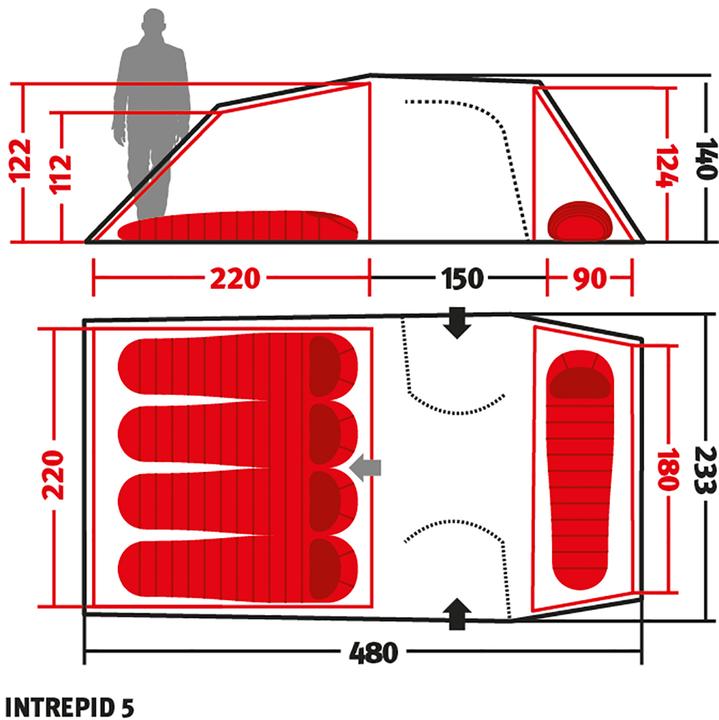 Image du produit Wechsel Intrepid 5 Travelline (Tente tunnel, 5.90 kg, 5 personnes)