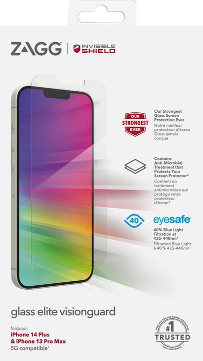 Image du produit InvisibleShield Glass Elite VisionGuard (1 pièce(s), Apple iPhone 13 Pro Max)
