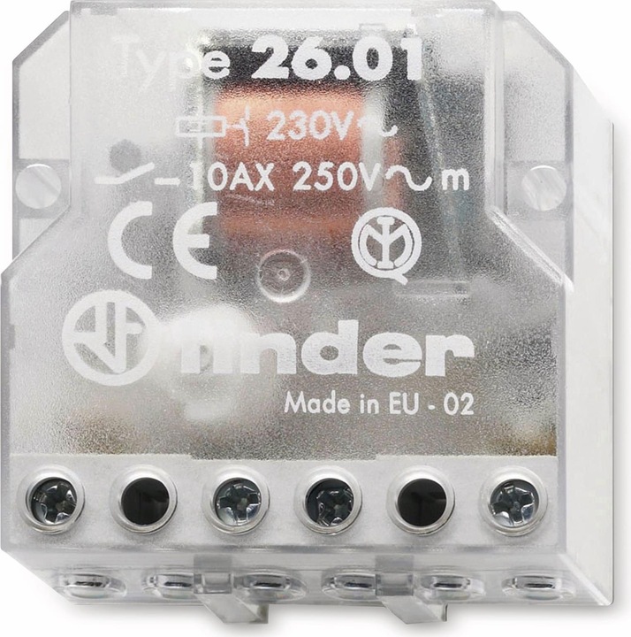 Produktbild Finder Stromst.Sch.230VAC 26.01.8.230.0000 Serie 26 für UP-Dose 1S 10A 26.01.8.230.0000 (260182300000)