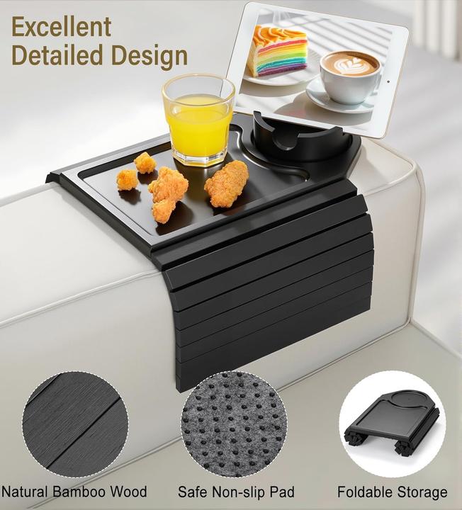 Produktbild Kssiaz Sofatablett mit Getränkehalter