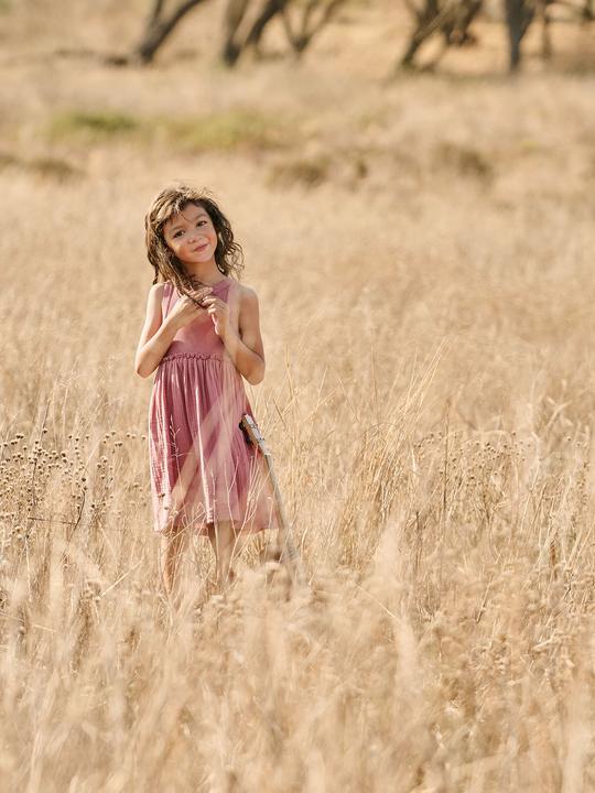 Produktbild Vertbaudet Ärmelloses Kleid mit Materialmix Mädchen (110)