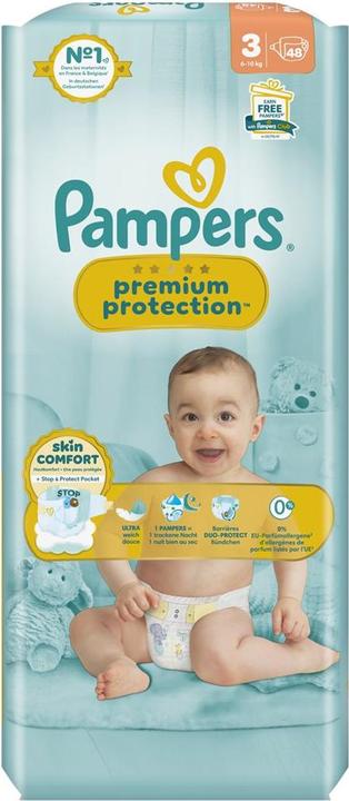 Image du produit Pampers Premium Protection (Taille 3, Pack, 48 pcs)
