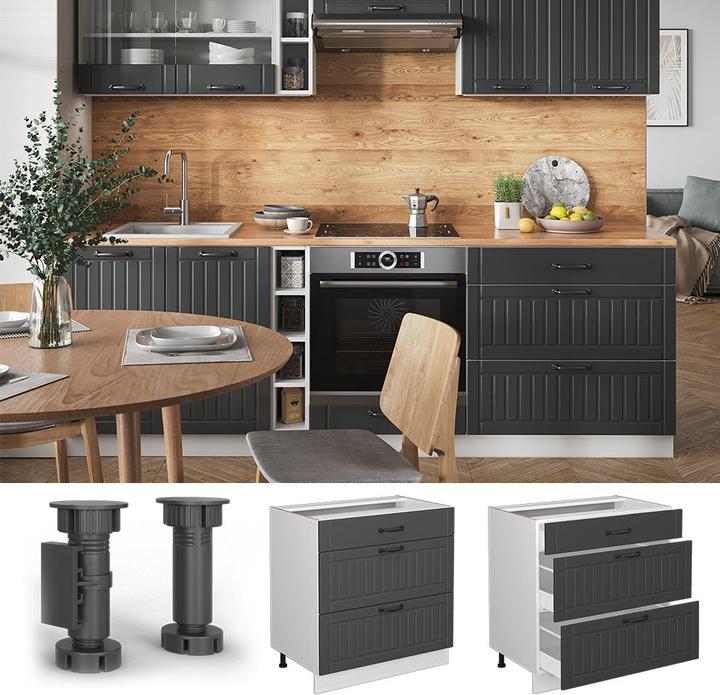 Produktbild Vicco Fame-Line mit 3 Schubladen, AP Marmor (80 x 60 x 81.5 cm)