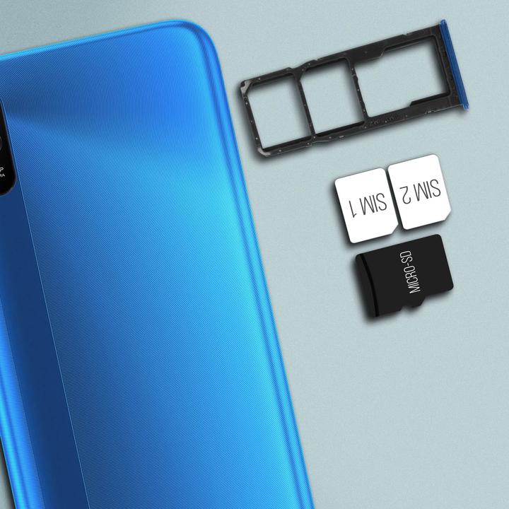 Produktbild Clappio 2x SIM + 1x Micro-SD Kartenhalter Ersatzteil für Xiaomi Redmi 9 – Blau (SIM-Halterung, Xiaomi Redmi 9)