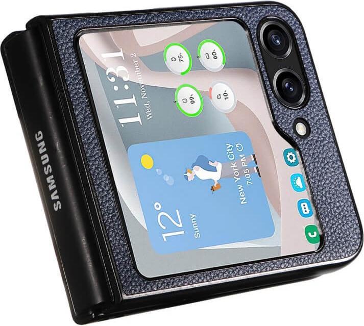 Productafbeelding Cover-Discount Galaxy Z Flip5 - Hybride Beschermhoes Donkerblauw (Samsung Galaxy Z Flip5)
