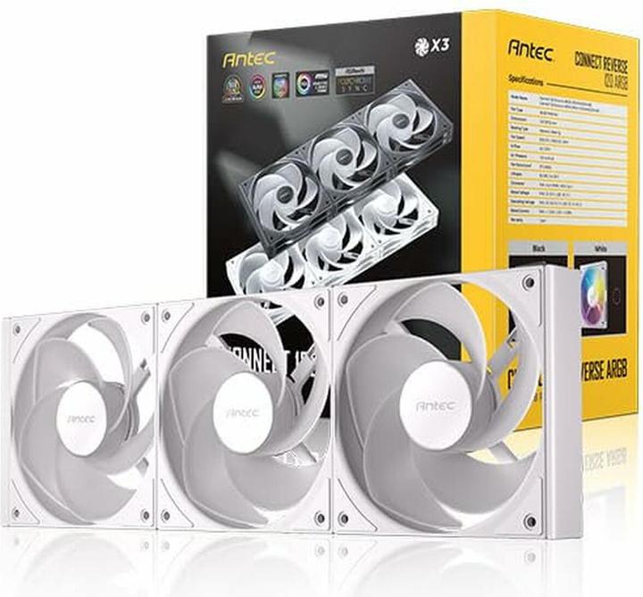 Image du produit Antec Connect 120 Reverse ARGB PWM Wit set van 3 (120 mm, 3x)