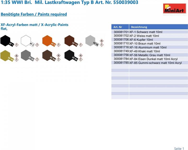 Immagine prodotto Mini art Camion militare britannico di tipo B