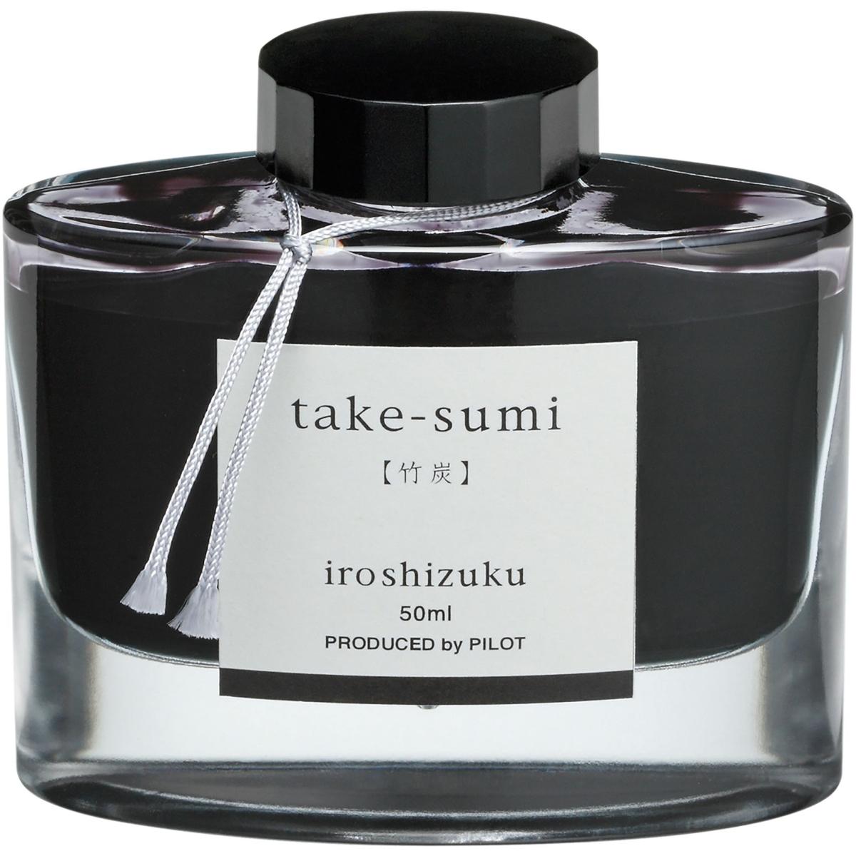 Pilot, Ersatzpatrone, Iroshizuku Tinte 50ml - TAKE-SUMI (Füllertinte, Schwarz)